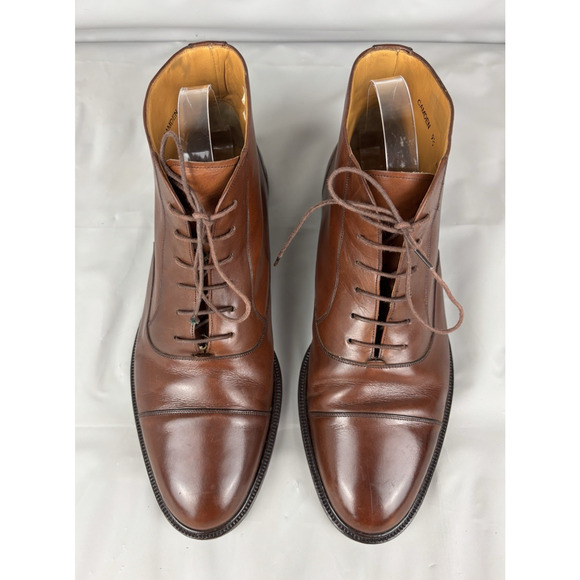 Mezlan Camden Leather Ankle Boots Mens 9.5 Brown Lace Up Made in Spain main image 14